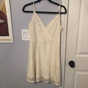 White lace mini dress